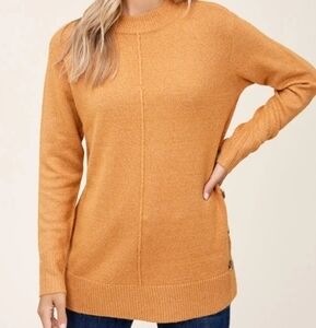 NWOT Staccato soft burnt orange side button tunic sweater